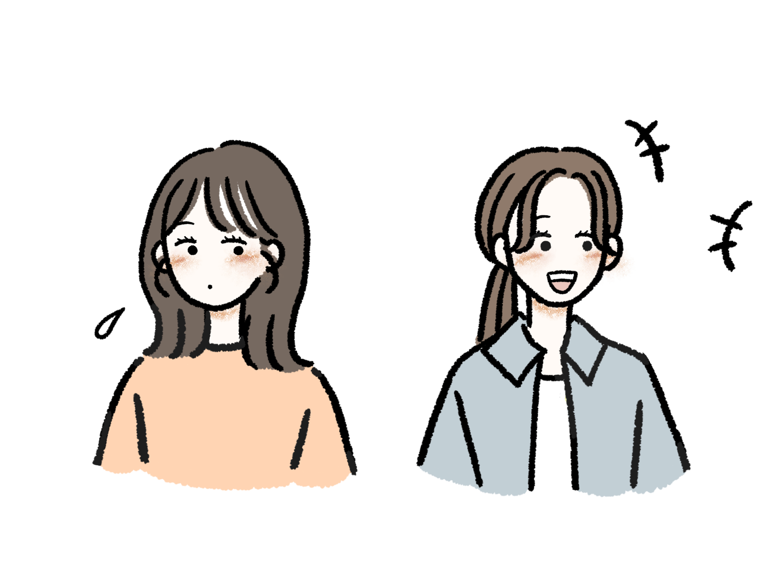 恋愛経験がないことに焦りや不安を感じる女性のイメージ